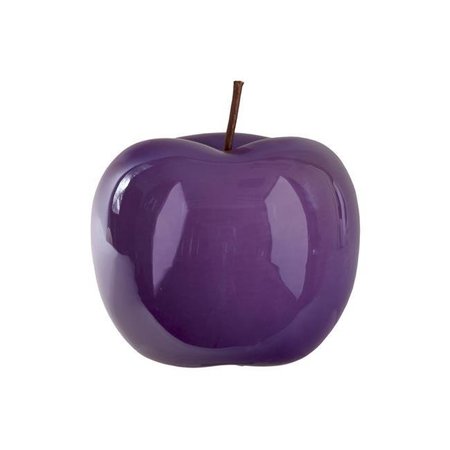 URBAN TRENDS COLLECTION Urban Trends Collection 44349 Pearlescent Ceramic Apple Figurine - Purple; Large 44349